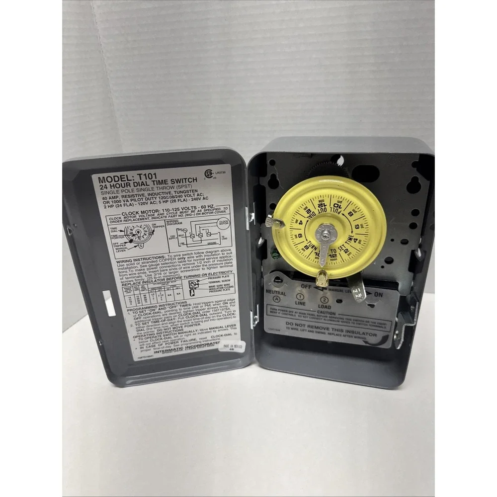 Intermatic T101‎ 24-Hour Mechanical Time Switch 120 VAC 60Hz NEW